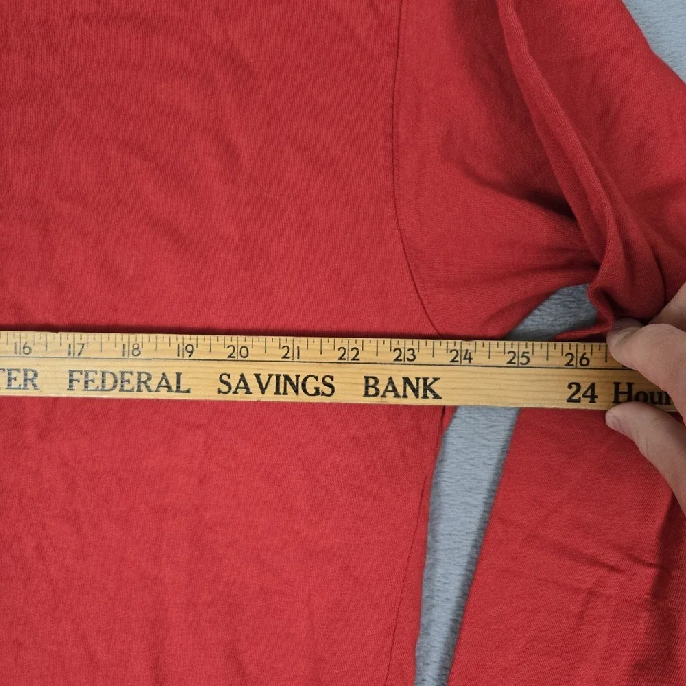 Vintage Banana Republic Shirt Mens Medium Mock Neck Red Long Sleeve 90s NWT